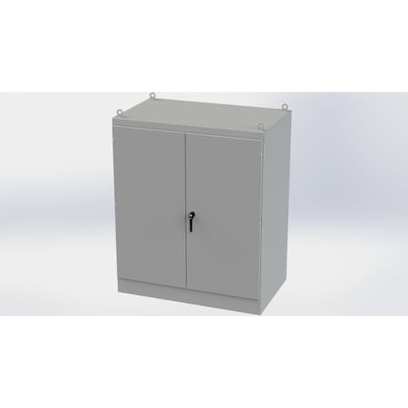 Saginaw Control & Engineering 3 Point Latch with Padlock/Keylock Handle Electrical Enclosures, 72 in H, 36 in D, 60 in W SCE-726036FSDAD